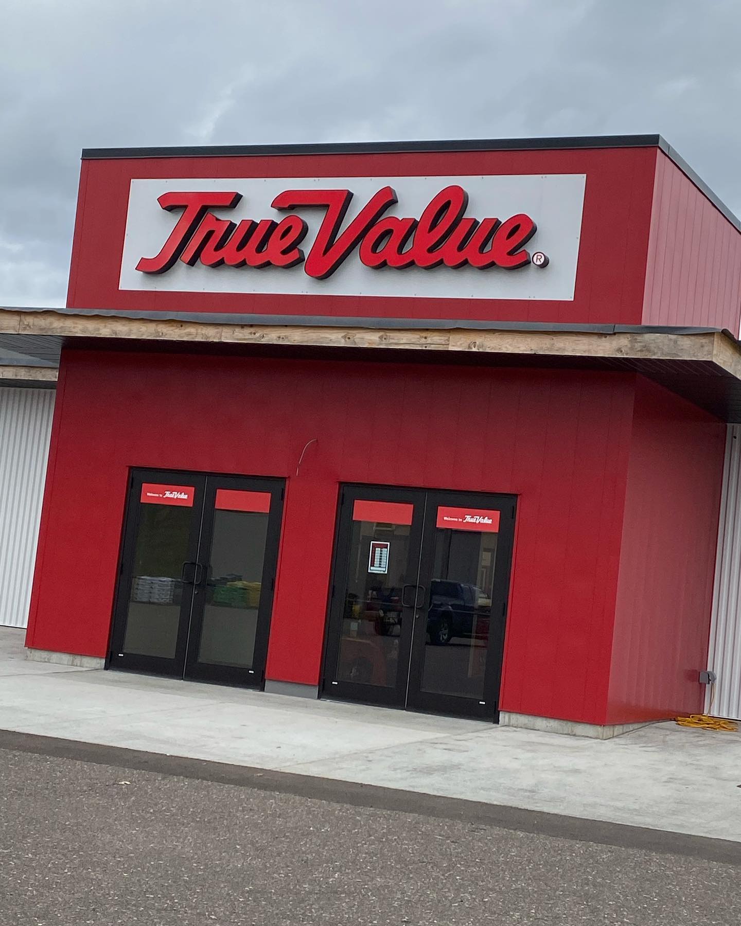 New True Value Hardware sign in Rice Lake Wisconsin